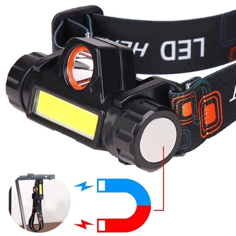 2x 1200000LM LED Headlamp Rechargeable Headlight Zoom Head Torch Lamp