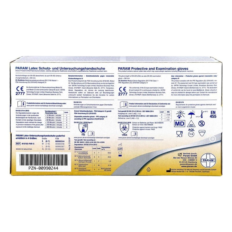 Disposable Latex Powder-Free Gloves S Pack of 100