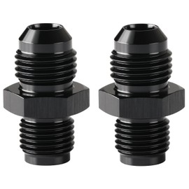 Podavelle 6AN Male to 1/2-20 Inverted Flare Adapter Fitting Connector Aluminum Black, Pack of 2