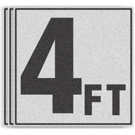 4FT Pool Depth Markers - Joyfulmap 3 Pack 6x6 IN Vinyl Pool Stickers - Adhesive Swimming Pool Number Markers - Safety Signage for Pool Decks - Waterproof Pool Depth Indicator