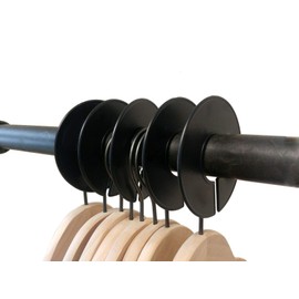 Clothing Size Dividers for Closet Organization, Round – Black/Blank