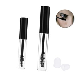 Ipetboom 2pcs Eyelash Cream Bottle Large Small Empty Mascara Tube for Diy Makeup Container for Easy Viewing Refillable Eyelash Storage Random Inserts