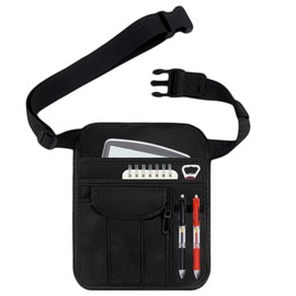 Merleu Quality Server Apron,Machine Washable Waitress Apron with Adjustable Belt,Durable Tool Pouch,Waitress Apron with Multiple pockets for Restaurant,Bar,Hotel