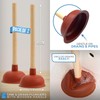 Sink & Drain Plunger Sink Unblocker with Strong Traditional Wooden