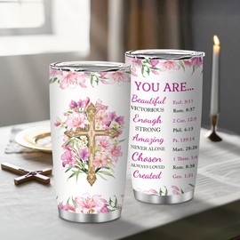 MoYueno Inspirational Gifts for Women, Christian Gifts for Women, 20 Oz You Are Tumbler for Women with Lid & Straw, Spiritual Religious Faith Based Gifts for Women, Birthday Gift