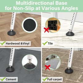 YeYeBest Sliding Door Security Bar & Door/Window Lock Security Door 2 Pack Stop Home Security Bar 28-45Inch Door Jam Adjustable from Inside for Apartment Bedroom Bottom of Door Heavy Duty Interior