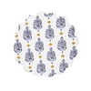 C&F Home Serena Placemat Single Round Blue and Yellow Paisley