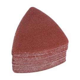 HARFINGTON 60pcs Triangular Hook & Loop Sandpapers 100 Grits 3-1/8" Aluminum Oxide Sanding Pads Random Orbital Mouse Detail Sander Papers Oscillating Multi Tool Sheets
