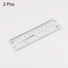 2Pcs White Film Flexible Ruler 4 Inch 0.1mm Scale Plastic