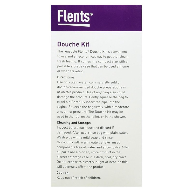 Flents Reusable Douche Kit, Compact & Portable Feminine Hygiene System,