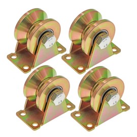 Stainless Steel Sliding GateRoller Wheel Bearings MFCGHXR Heavy Duty Casters & Pulley: Galvanized Steel Wheel for Long Term Use - Perfect for Guiding Ropes and Hoisting Objects - Capacity Up to 200kg