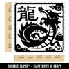 Chinese Zodiac Dragon Square Rubber Stamp for Stamping Crafting -