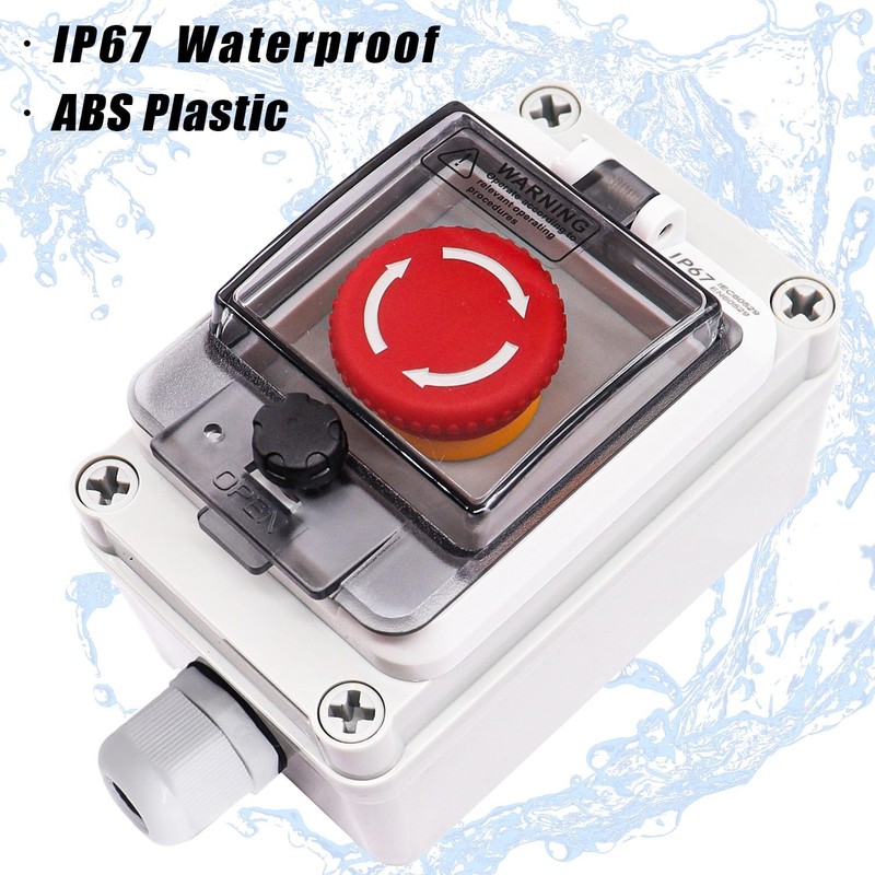 Taiss Emergency Stop Switches 1NC 1NO E-Stop Switches with IP67