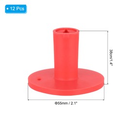 PATIKIL Rubber Golf Tee, 12 Pack 1.4 Inch Golf Practice Tees Training Driving Range Tee Stable Golf Ball Holder for Outdoors Indoors Hitting Mat, Red