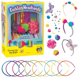 Creativity for Kids Fashion Headband Making Kit - Makes 10 DIY Headbands, Arts and Craft Kits, Kids Activities, Birthday Gifts for Girls (Ages 5+)