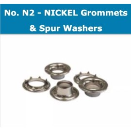 C.S. Osborne & Co. (12) C.S. Osborne N2-5 NICKEL Grommets & Spur Washers, SIZE 5: hole 5/8" (13154)