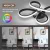 ADISUN Modern LED Ceiling Light, 6000K Semi Flush Mount Ceiling