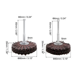 uxcell Abrasive Cloth Flap Wheel Sanding Star Set 1/4-Inch Shank 120 Grit & 240 Grit for Woodworking Root Carving Furniture Polishing