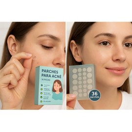 Parches para Acné 36 Piezas – Hidrocoloide con Ácido Salicílico y Árbol de Té, Invisibles Bajo Maquillaje, Ultrafinos, Antiespinillas y Granitos – Uso Día y Noche