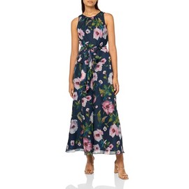 Adrianna Papell Women's Printed Jumpsuit, Navy/Multi, 8