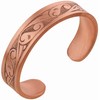 DEMMEX 3mm Thick Engraved Copper Bracelet for Men & Women