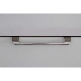 Gedotec H10133 Stainless Steel Furniture Handle Kitchen Handle Profile Strip L Shape - H10133 | Drilling Distance 160 mm | Curved Design Handle | Cabinet Handle for Screws | 1 Piece - Edge Handles for