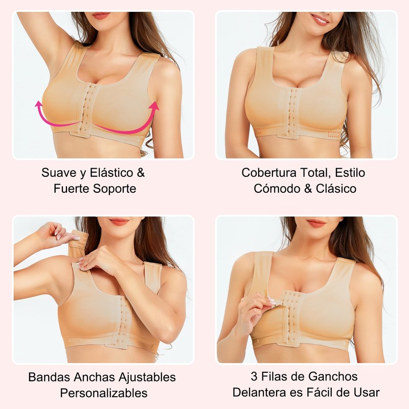 Eleady Beis Brasier sin Varillas Mujer con Cierre Frontal Brasier
