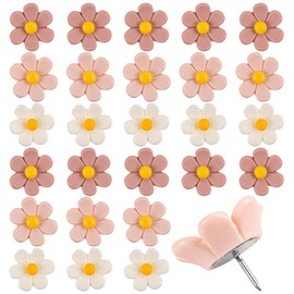 RP Remarkable Power, 30 Pack Flower Push Pins Thumb Tacks Cute Pushpin Decorative Thumbtacks for Cork Board Photo Wall Bulletin Board