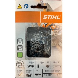 STIHL 16" STIHL CHAINSAW SAW CHAIN 26 RM3 67 DRIVE LINKS RAPID .325 PITCH .063  GAUGE