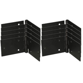KOTARBAU® Set of 10 Door Hinge Box Hinge Furniture Hinge 150 x 50 mm Rolled Black