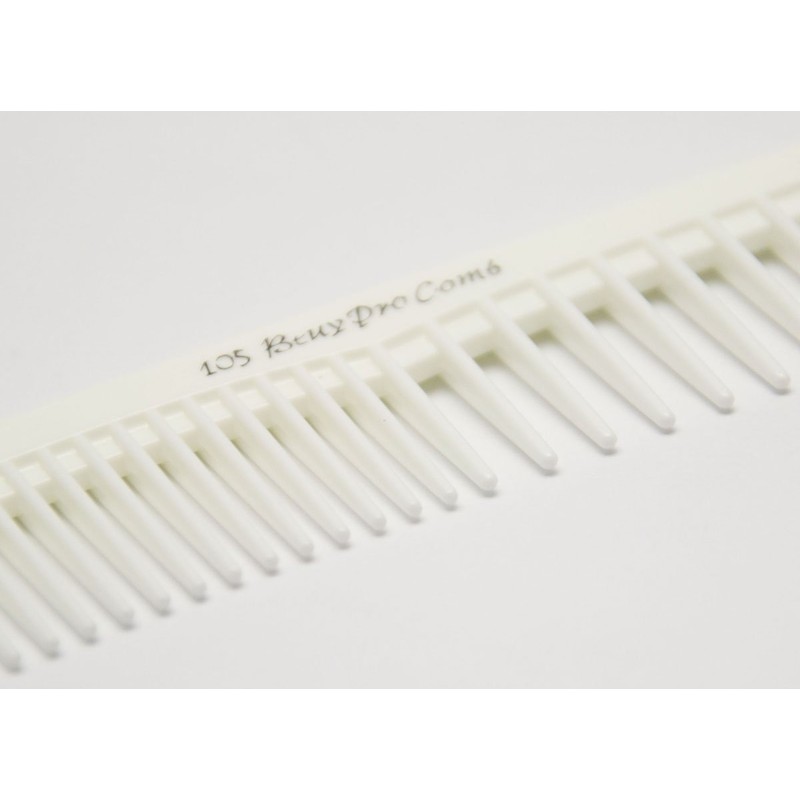 Hongo No.105 Professional Cut Comb for Dry Cutting White Hongo