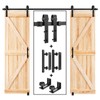 EaseLife 8 FT Double Sliding Barn Door Track and Handle