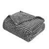 KASYLAN Super Soft Flannel Fleece Throw Blanket Grid Jacquard Decorative