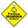 Precious Grandson On Board Car Sign, Grandson On Board Sign,