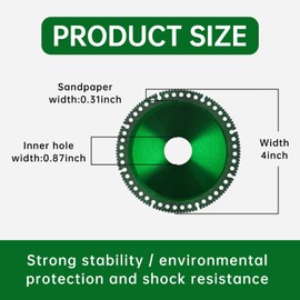 ALEXPRE 6 Packs 4 Inch Indestructible disc for Grinder, Composite Multifunctional Indestructible Cutting Disc 2.2, Cut Everything in Seconds, for Smooth Cutting, Chamfering, Grinding of All Materials
