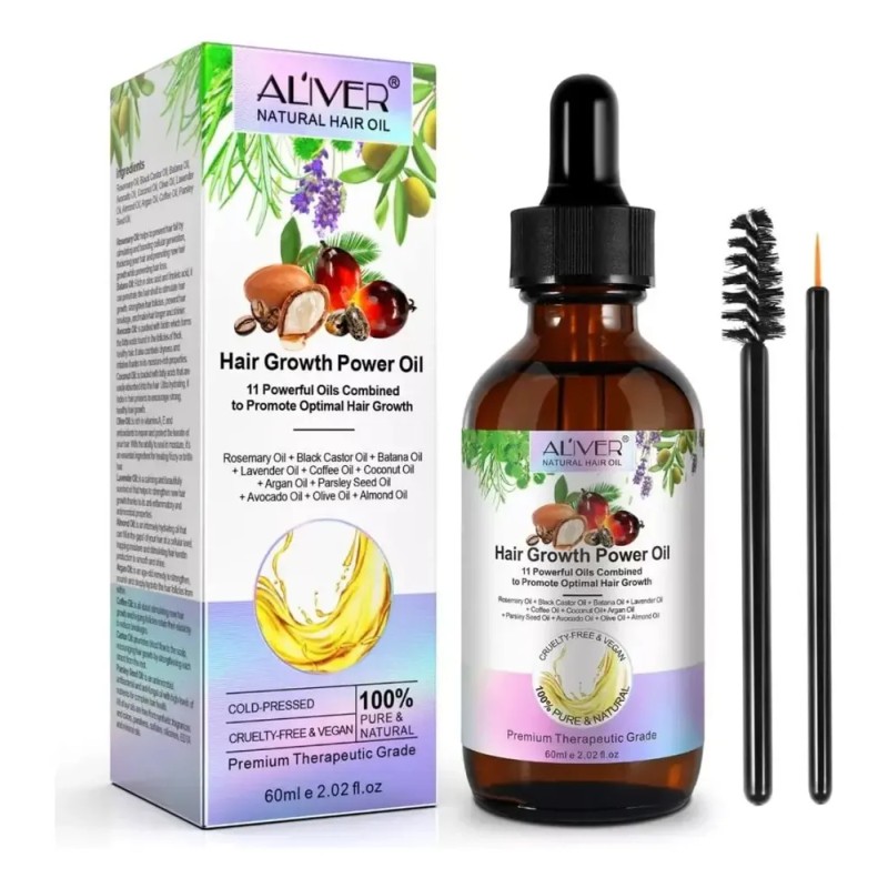 Aliver - Aceite Capilar Natural 11 Aceites Fortalecedor Kit 2pz