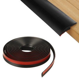 Carpet Floor Transition Strip 20Ft, Self-Adhesive Carpet to Tile Transition Edging Trim Suitable for Doorways Threshold, Cover Height Within 5mm – Black