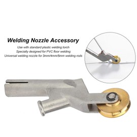 Dilwe Hot Air Welding Gun Weld Nozzle with Rollers, 304 Stainless Steel Alloy Speed Welding Nozzles Replacement Heat Gun Tips for 3mm/4mm/5mm Welding Rods
