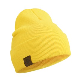 Winter Beanie Hats for Men and Women,Stretchy Daily Knit Hat,Gifts for Dad Mom (Yellow)