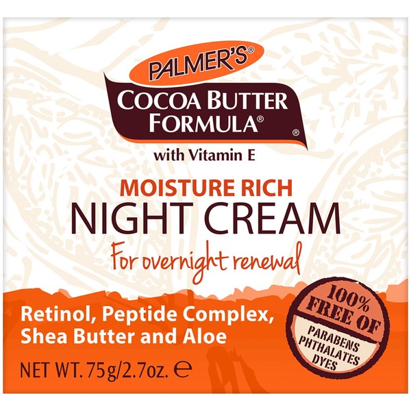 Palmer's Cocoa Butter Formula Overnight Moisture Rich Night Facial Cream, 2.7 Ounces (Pack of 6)