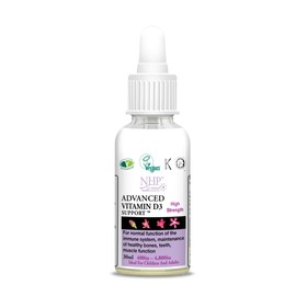 Natural Health Practice Daily Vitamin D3 Support Drops, Normal Bones and Muscle and Immune Function