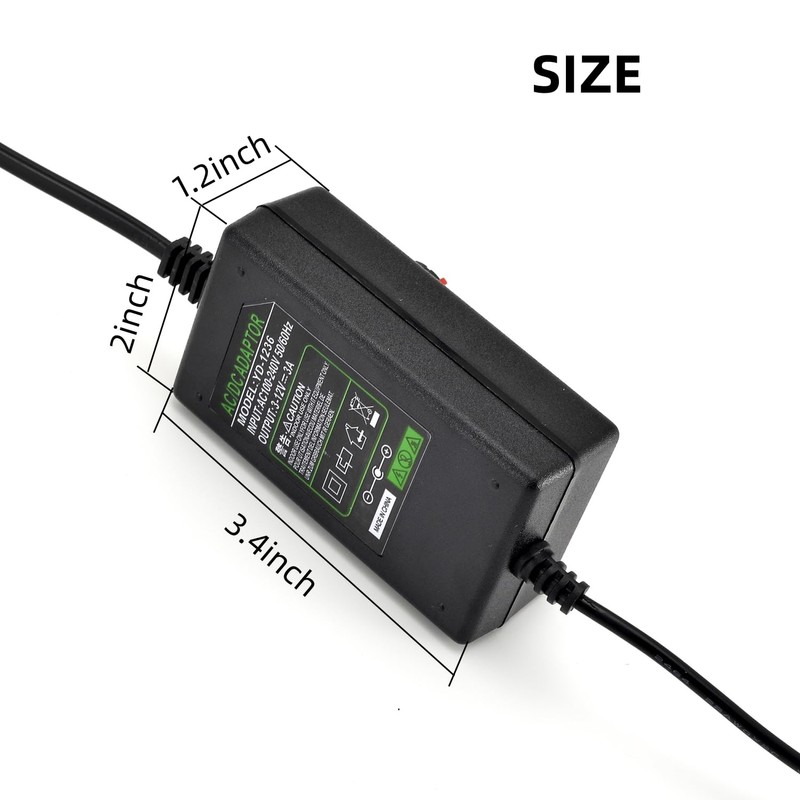12V PC Fan Speed Controller, Fan Power Supply 100-240V AC