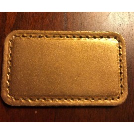 Tumi Small METALLIC BRONZE Leather Monogram Initial Patch Luggage Adhesive Tumi