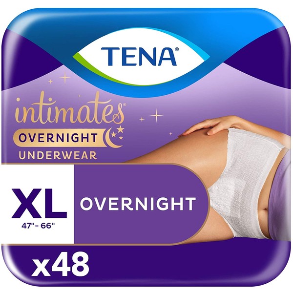 Tena Incontinence Underwear for Women, for Overnight, XLarge, 48 Count
