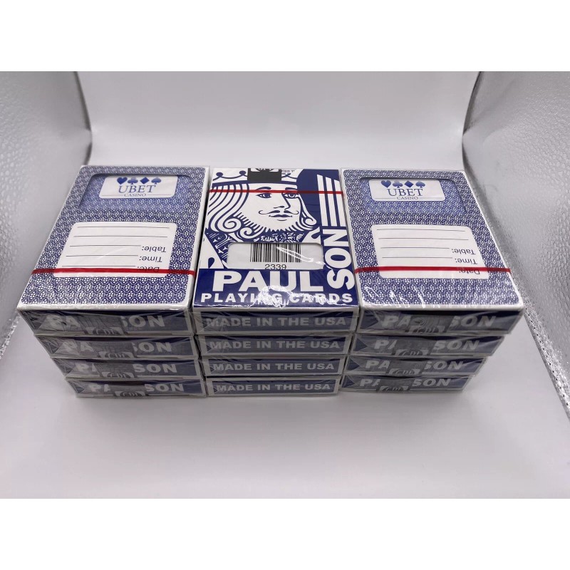 PAULSON Poker Playing Cards UBet Casino (24 Decks) - Red/Blue