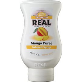 Mango Reàl Infused Exotics, Mango Puree Infused Syrup, 16.9 FL OZ Squeezable Bottle (Pack of 3)