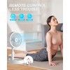 AICase Stand Fan,Folding Portable Telescopic Floor/USB Desk Fan with 10800mAh