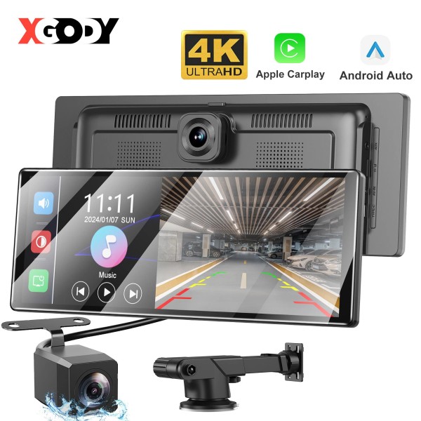 XGODY 11.3" Inch Touch Screen Car Portable IPS Apple CarPlay