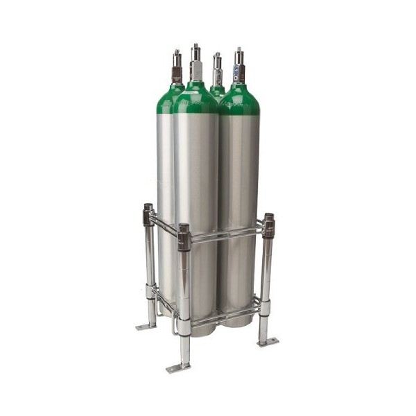 Stack & Rack Oxygen Tank Storage Rack - Holds 4 E Size Cylinders