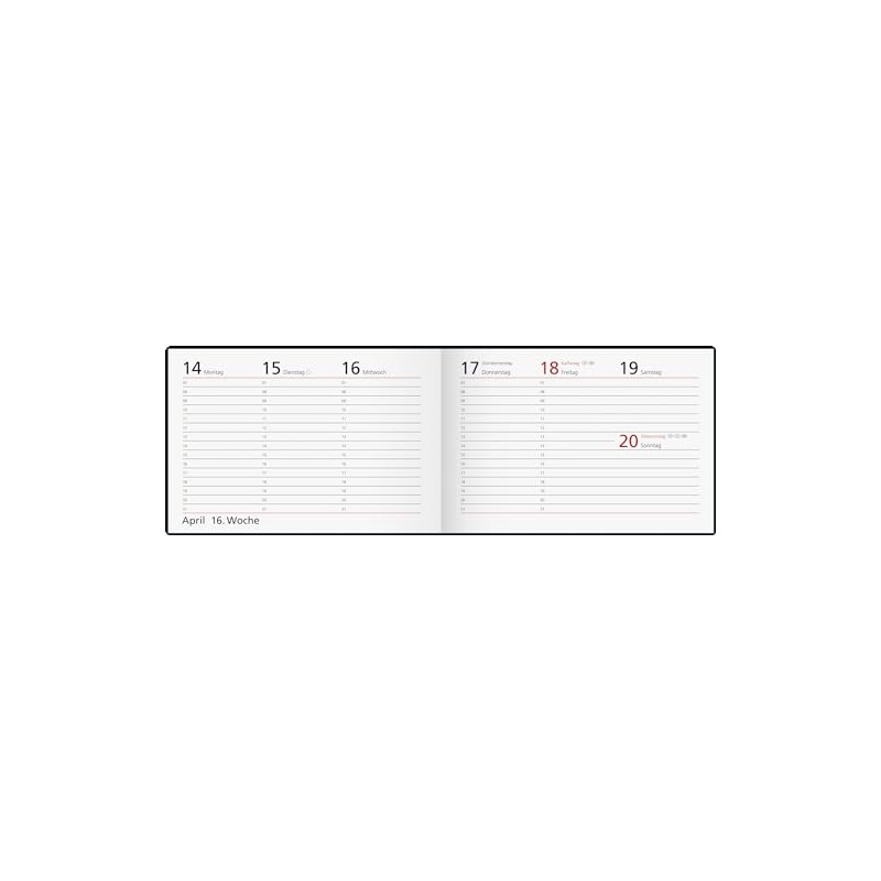 rido/idé Septimus Pocket Diary (2025), 2 Pages = 1 Week,